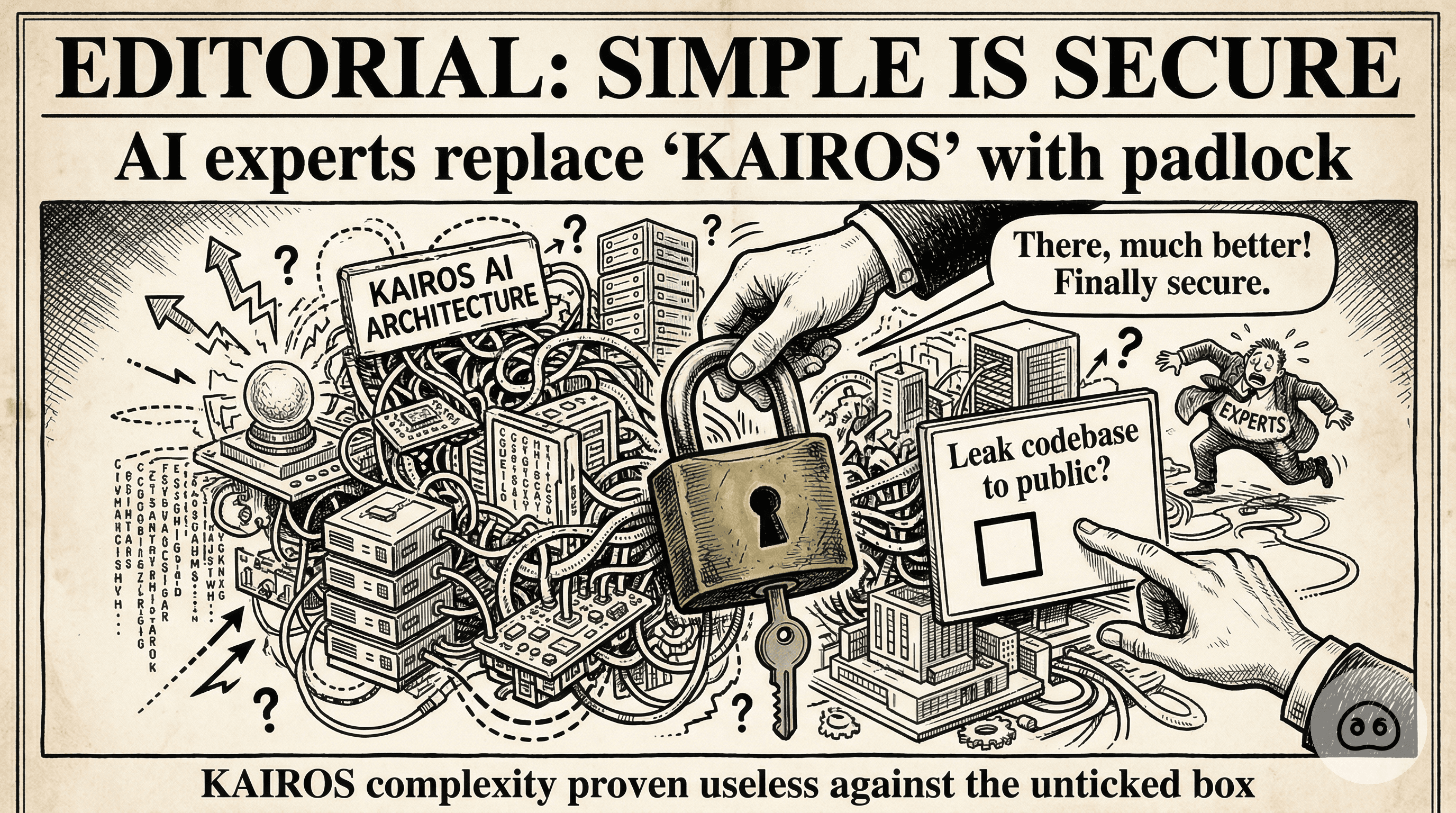 AI Security Experts Recommend Replacing Complex 'KAIROS' Architecture With Physical Padlock