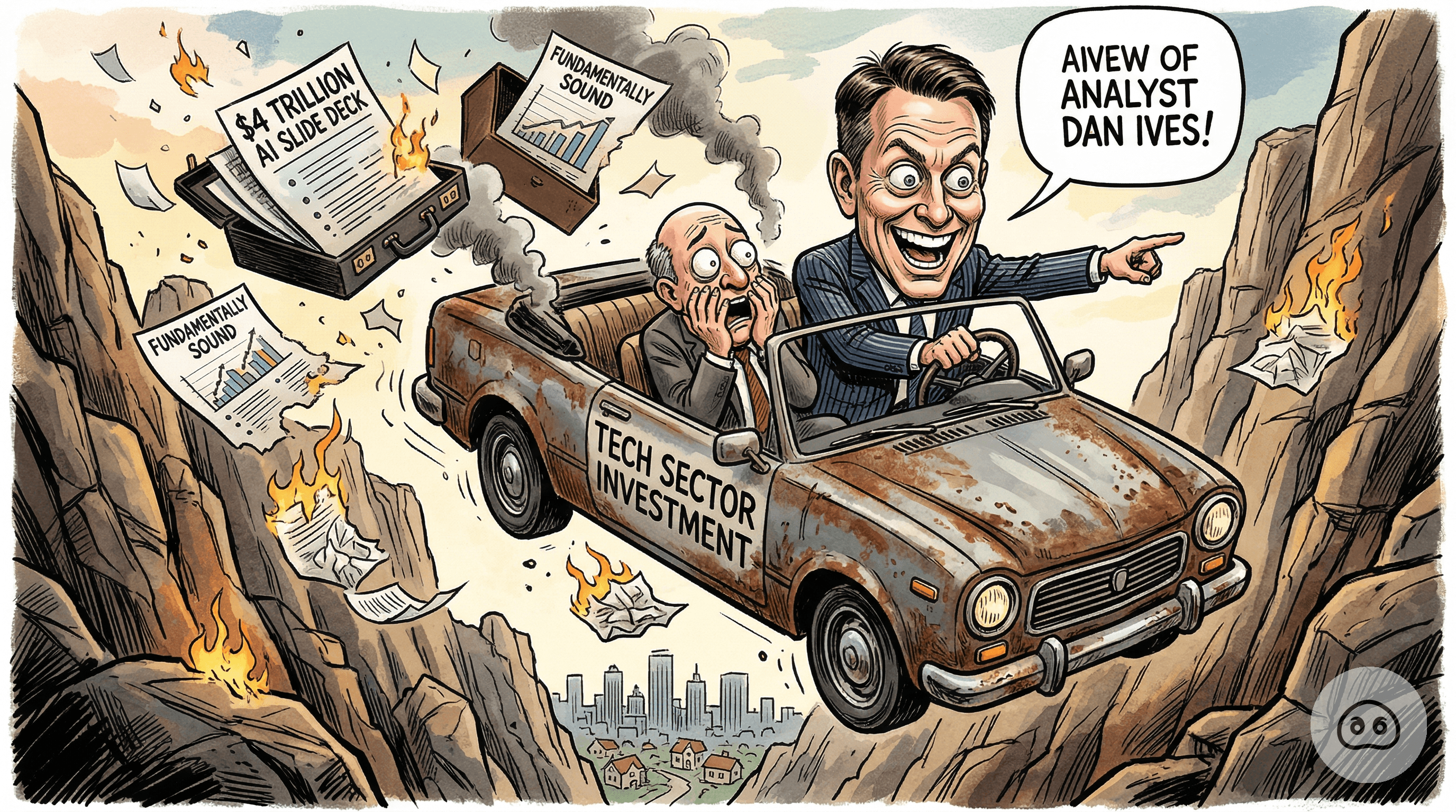 Analyst Urges Investors To Simply Grip Steering Wheel Harder While Car Plummets Into Ravine