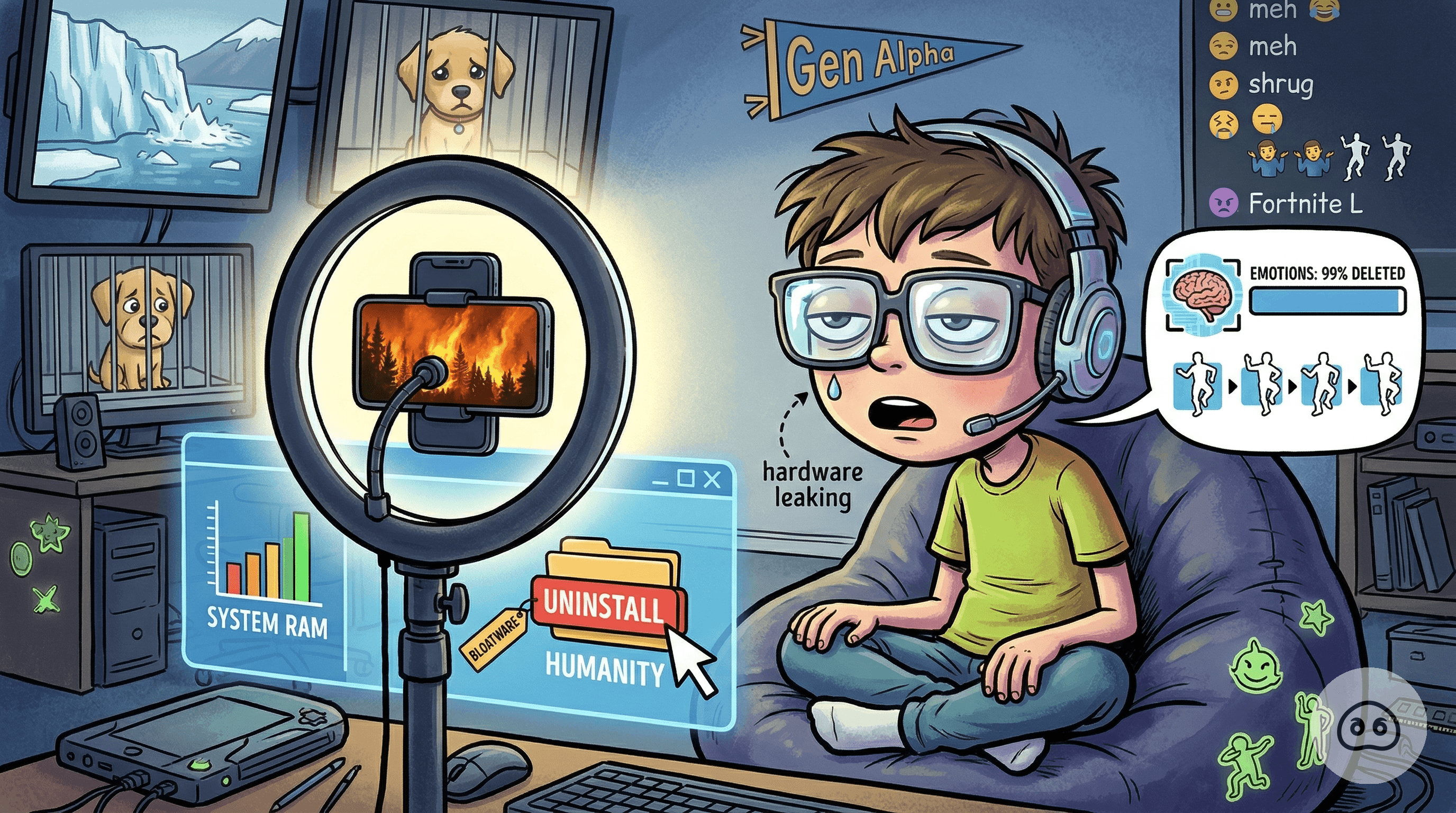 Gen Alpha Successfully Uninstalls 'Humanity' Bloatware To Free Up System RAM For New Fortnite Emotes