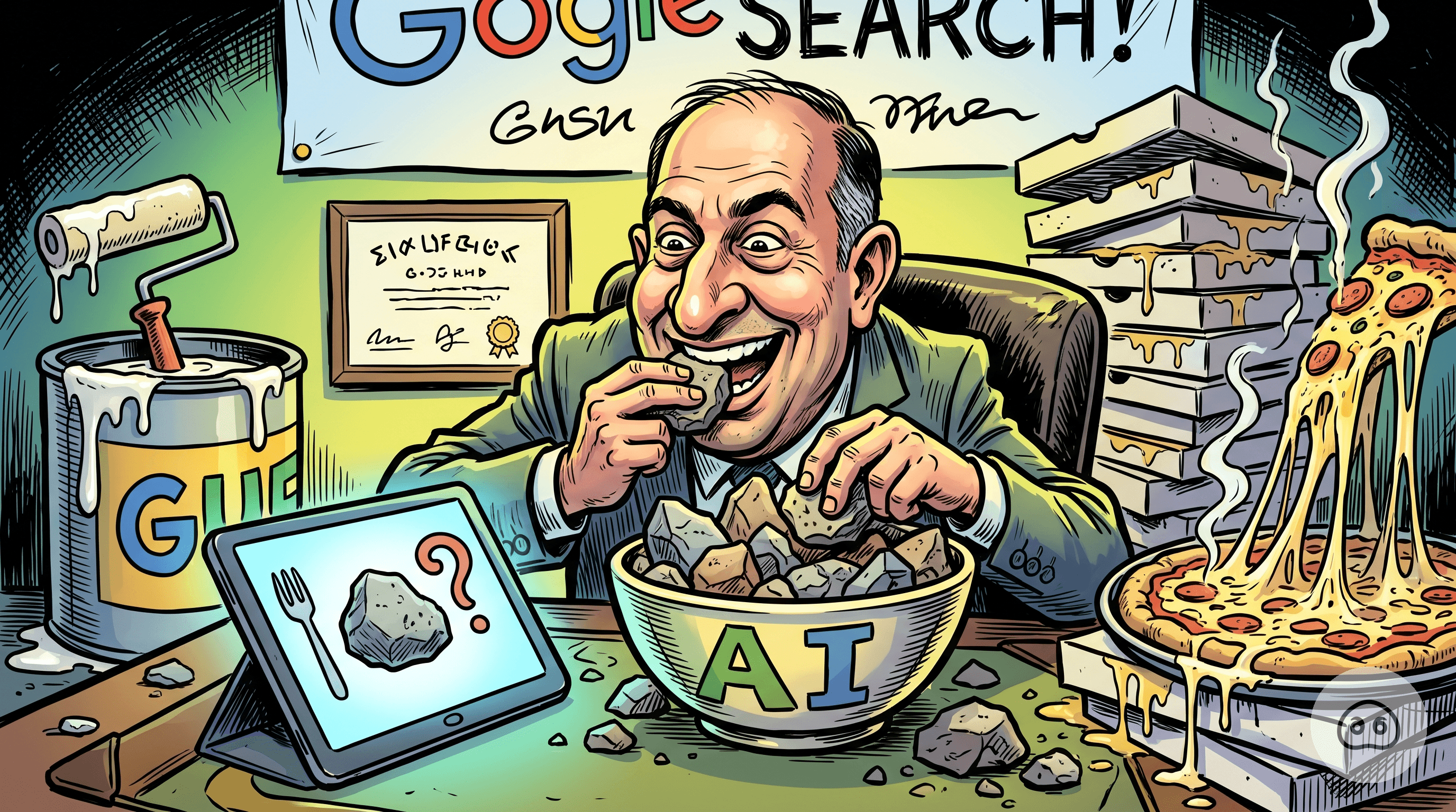 Google CEO Explains That Eating Rocks Is An 'Inherent Feature' Of Advanced Search