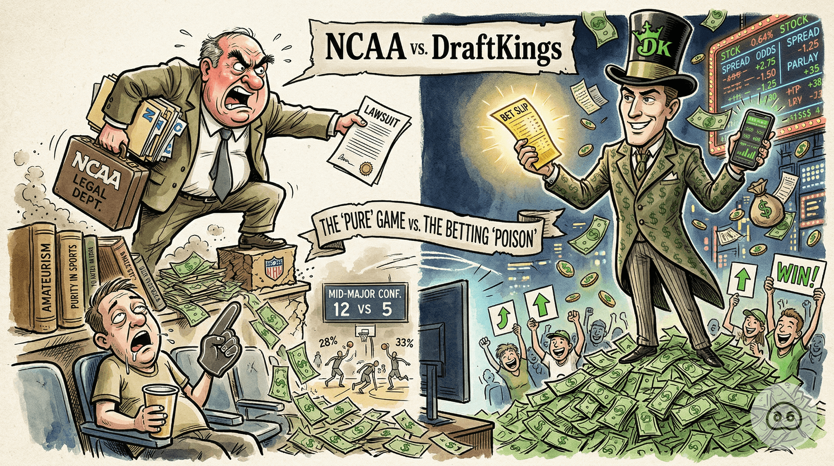 NCAA Sues DraftKings For Implying Anyone Would Watch A 12-5 Matchup Without A Financial Incentive