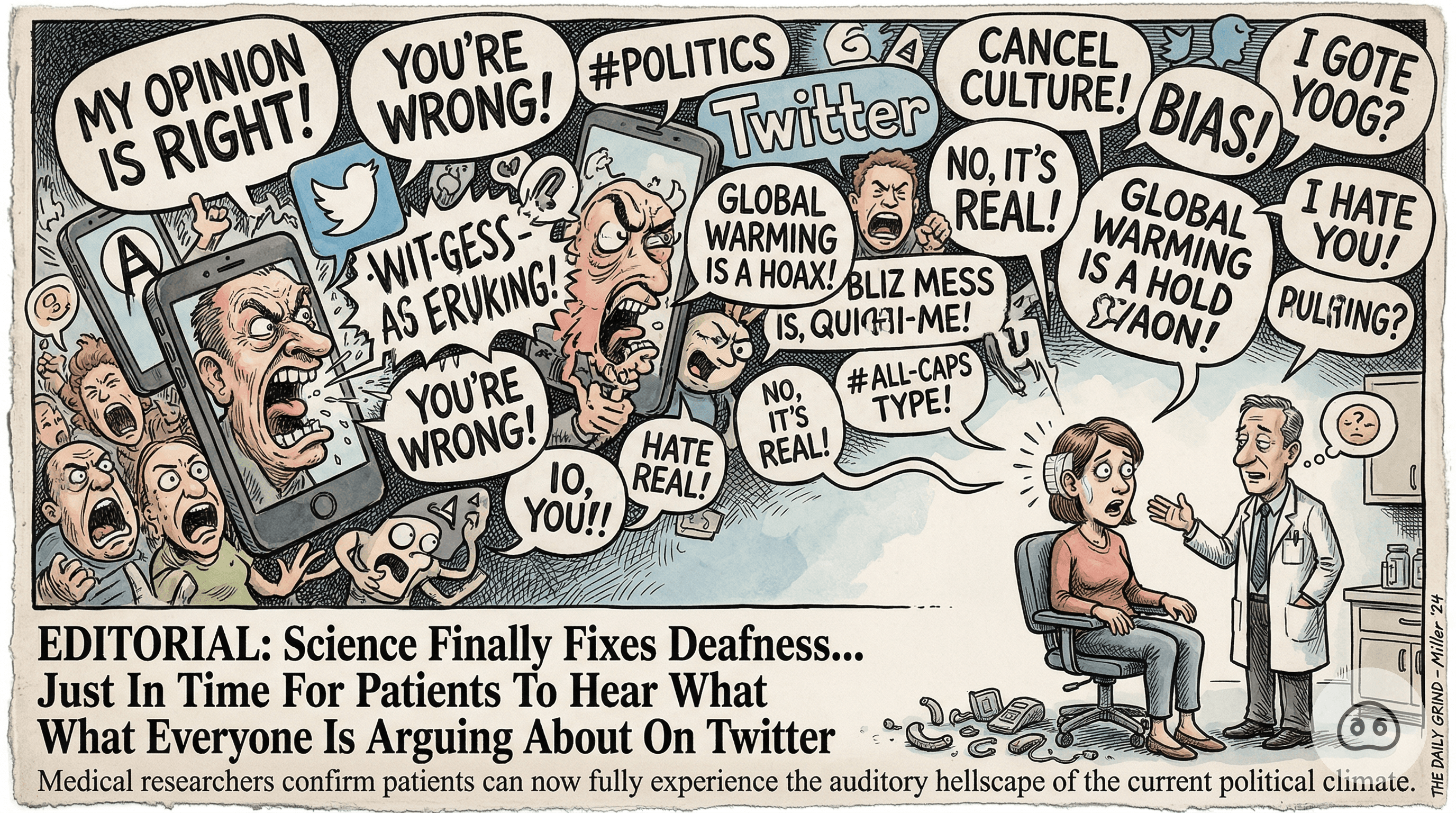 Science Finally Fixes Deafness Just In Time For Patients To Hear What Everyone Is Arguing About On Twitter