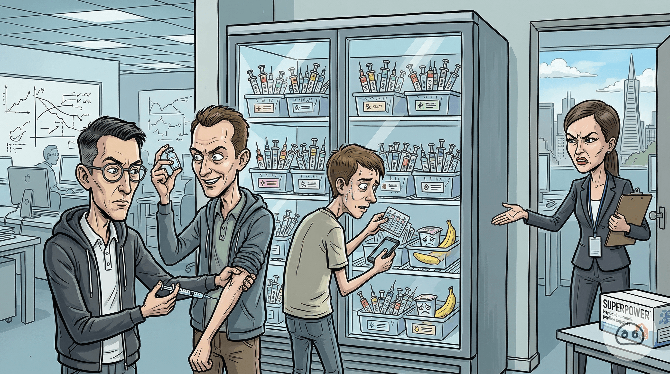 SF Tech Firm Replaces Communal Fridge Snacks With Communal Peptide Syringes To Streamline Lunchtime Bio-Hacking
